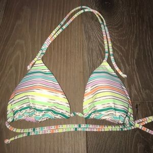 Victoria Secret Rainbow Metallic Triangle Top